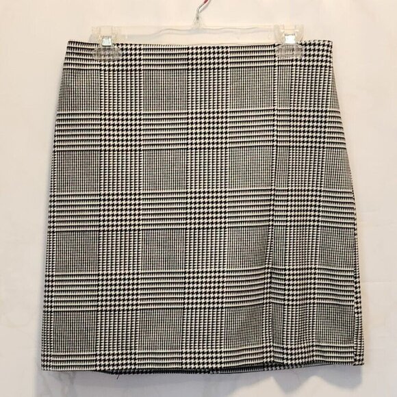 Rachel Zoe Houndstooth Mini Pencil Skirt Women’s Size 4 Black/White Preppy Work - Picture 2 of 10